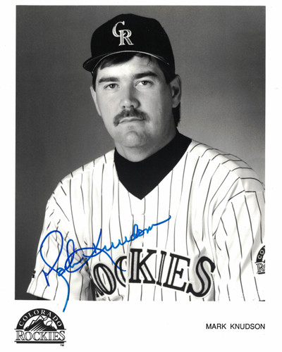 Mark Knudson Autographed/Signed Colorado Rockies 8x10 Photo PF