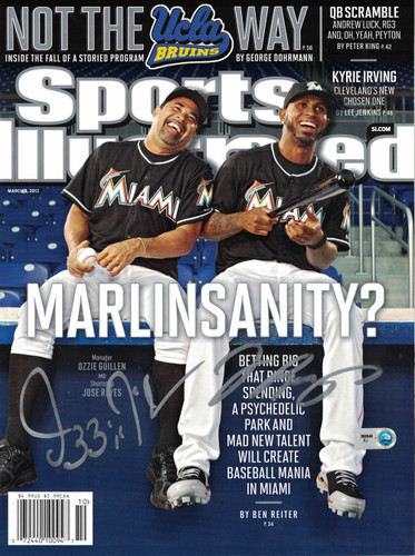 Ozzie Guillen & Jose Reyes Signed Miami Marlins Sports Illustrated MLB