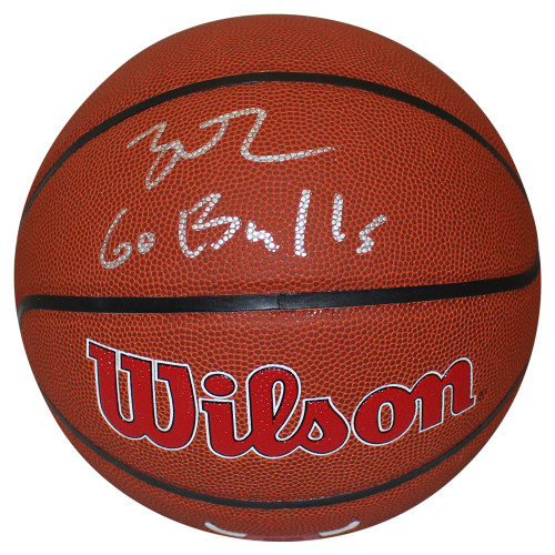 Lonzo Ball Autographed/Signed Wilson Chicago Bulls Basketball Go Bulls FAN