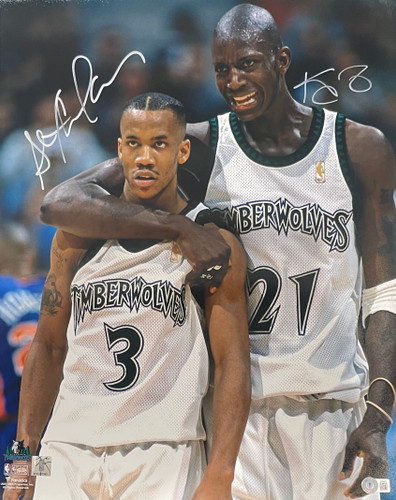 Kevin Garnett Stephon Marbury Autographed 16x20 Photo Beckett