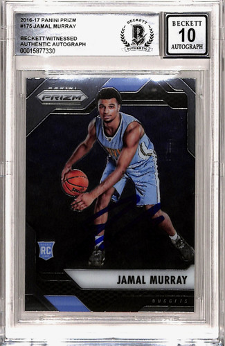 Jamal Murray Signed 2016 Prizm #175 Card Grade 10 Auto Slab Beckett 43291