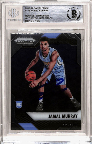 Jamal Murray Signed 2016 Prizm #175 Trading Card Slab Beckett 39638