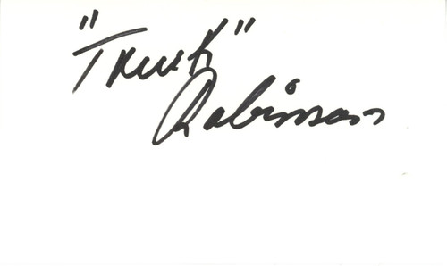 Truck Robinson Autographed New York Knicks Index Card Beckett 45306