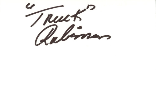 Truck Robinson Autographed New York Knicks Index Card Beckett 45313