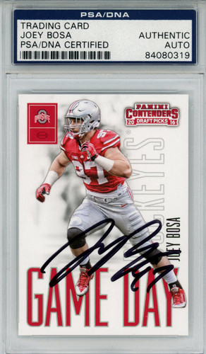 Joey Bosa Signed 2016 Panini Contenders Draft Picks #1 Trading Card PSA Slab