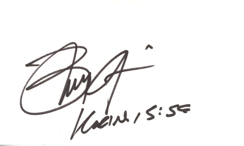Brady Quinn Autographed Notre Dame Fighting Irish Index Card BAS 45395