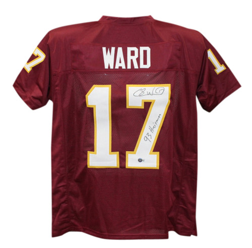 Charlie Ward Signed College Style Burgandy XL Jersey Heisman Beckett