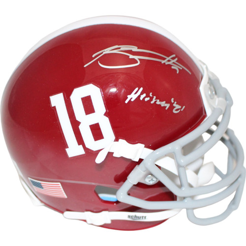 Bryce Young Autographed Alabama Crimson Tide Mini Helmet Heisman Beckett 46691