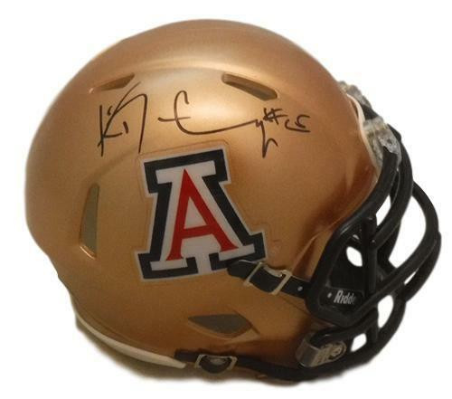 Kadeem Carey Autographed Arizona Wildcats Riddell Gold  Mini Helmet JSA