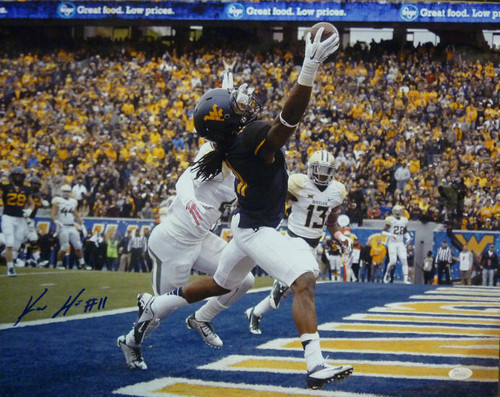 Kevin White Autographed West Virginia Mountaineers 16x20 photo (vs Baylor) JSA