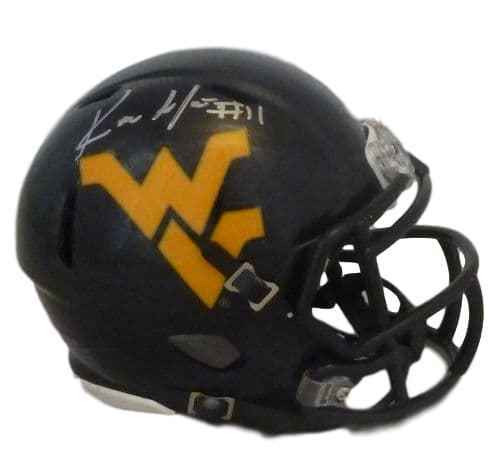 Kevin White Autographed West Virginia Mountaineers Blue Mini Helmet JSA