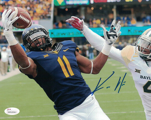 Kevin White Autographed West Virginia 8x10 Photo One Hand Close JSA