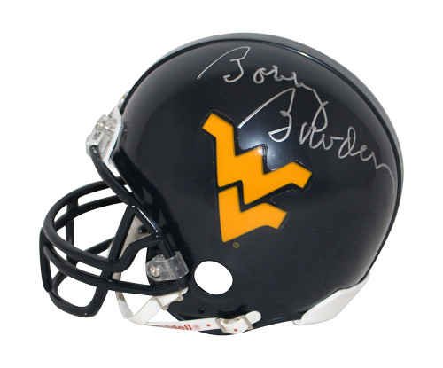 Bobby Bowden Signed West Virginia Mountaineers Mini Helmet BAS