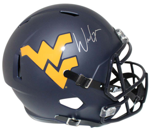 Will Grier Signed West Virginia Mountaineers Speed Replica Helmet BAS