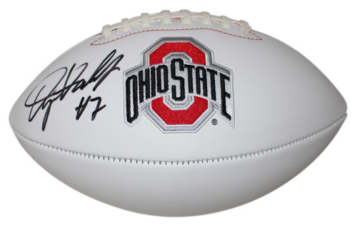 Dwayne Haskins Autographed/Signed Ohio State Buckeyes Logo Football BAS