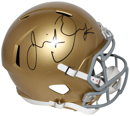 Jeremiah Owusu-Koramoah Signed Notre Dame F/S 2016 Riddell Helmet BAS