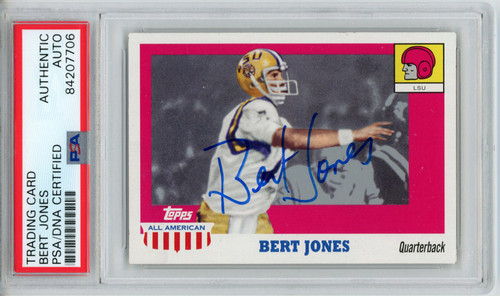 Bert Jones Autographed 2005 Topps All American Trading Card PSA Slab
