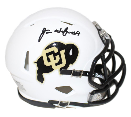 Juwann Winfree Autographed/Signed Colorado Buffaloes White Mini Helmet