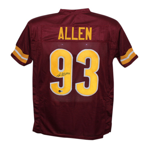 Jonathan Allen Autographed/Signed Pro Style Burgandy XL Jersey Beckett