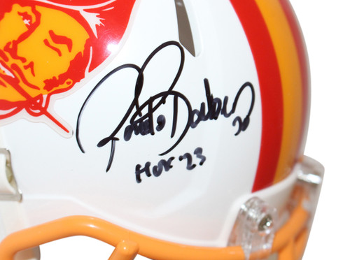 Ronde Barber Signed Tampa Bay Bucs TB '76-'96 Mini Helmet w/HOF BAS