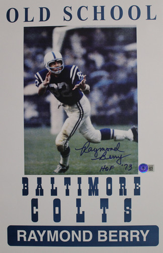 Raymond Berry Autographed/Signed Baltimore Colts 11x14 Photo Beckett