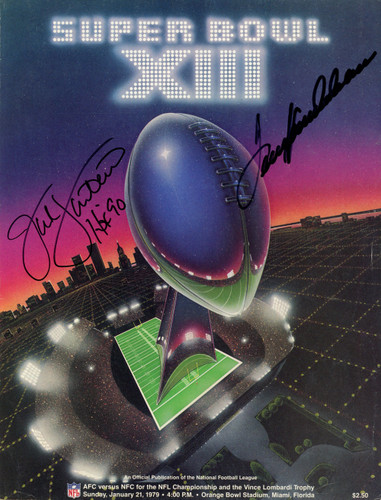 Terry Bradshaw & Jack Lambert Autographed Super Bowl XIII Program JSA