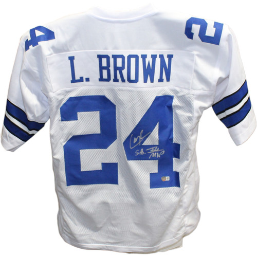 Larry Brown Autographed/Signed Pro Style White Jersey SB MVP Beckett