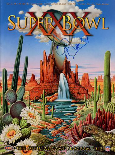 Larry Brown Autographed/Signed Super Bowl XXX Program Beckett
