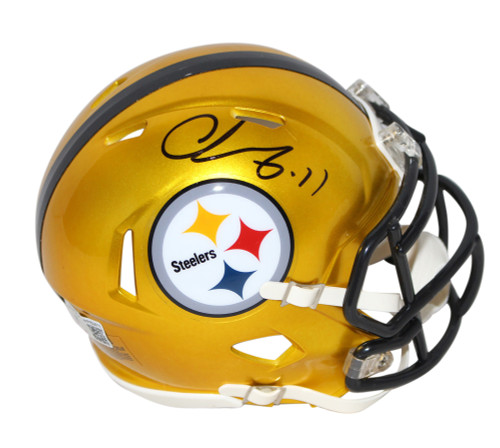 Chase Claypool Autographed Pittsburgh Steelers Flash Mini Helmet Beckett