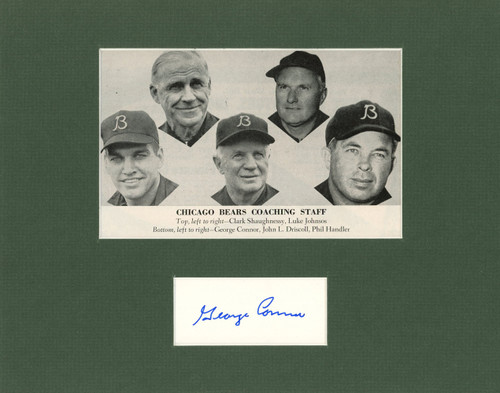 George Conner Signed Cut Matted With Goal Line Art Card Beckett 45021