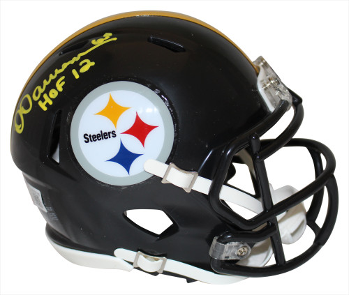 Dermontti Dawson Signed Pittsburgh Steelers Speed Mini Helmet HOF BAS