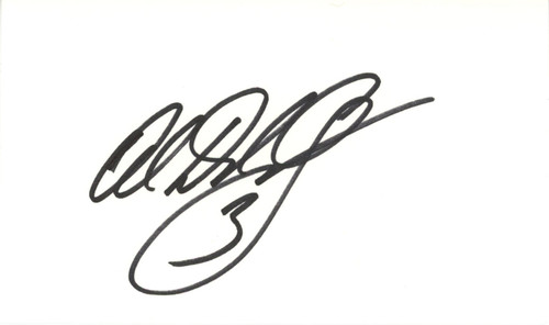 Al Del Greco Autographed/Signed Houston Oilers Index Card BAS 45329