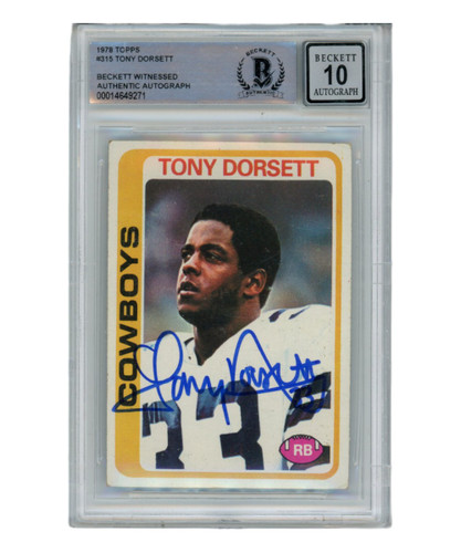Tony Dorsett Autographed/Signed 11/6/1977 ROY Ticket Stub Beckett