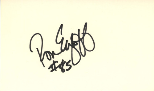 Ron Egloff Autographed Denver Broncos Index Card Beckett 45326