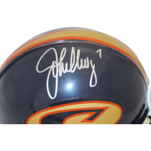 John Elway Autographed Colorado Crush VSR4 Mini Helmet Beckett 44136