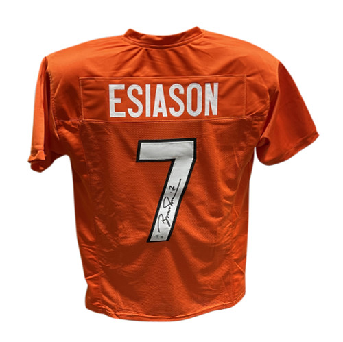 Boomer Esiason Autographed/Signed Pro Style Black Jersey Beckett