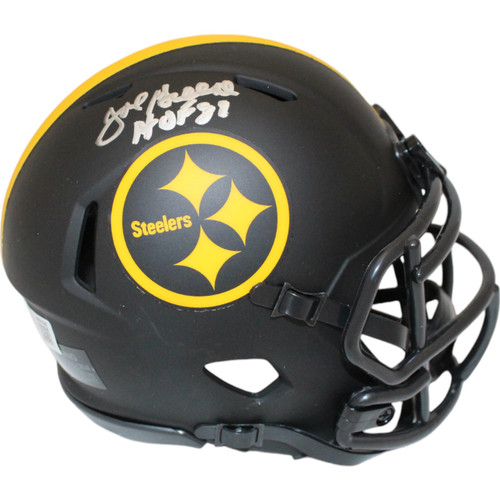 Joe Greene Autographed Pittsburgh Steelers Eclipse Mini Helmet Beckett