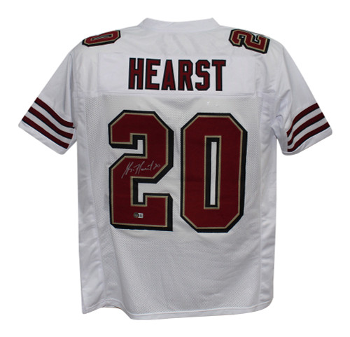 Garrison Hearst Autographed/Signed Pro Style White XL Jersey Beckett