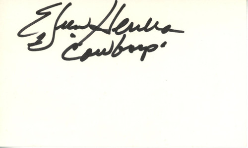 Efren Herrera Autographed/Signed Dallas Cowboys Index Card Beckett 45392
