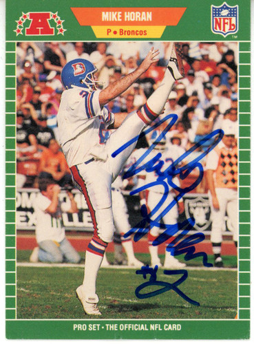 Mike Horan Autographed 1989 Pro Set #103 Trading Card Beckett 44827