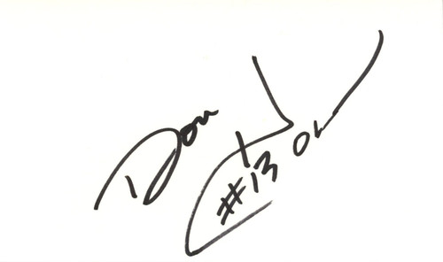 Don Horn Autographed/Signed Denver Broncos Index Card Beckett 45320