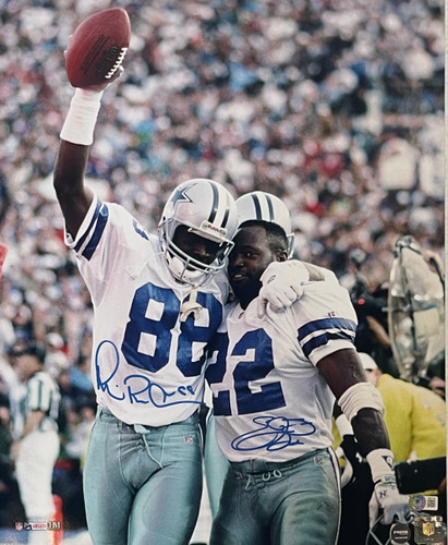 Emmitt Smith Michael Irvin Signed Dallas Cowboys 16x20 Photo BAS
