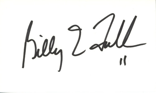 Billy Joe Tolliver Autographed New Orleans Saints Index Card Beckett 45377