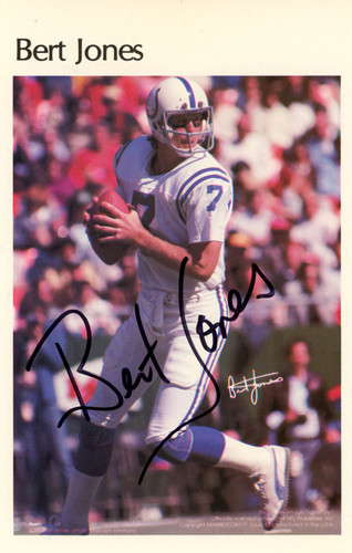 Bert Jones Autographed Baltimore Colts Mini Poster 14/50 Beckett 46132
