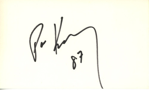 Pat Kelly Autographed/Signed Denver Broncos Index Card Beckett 45368