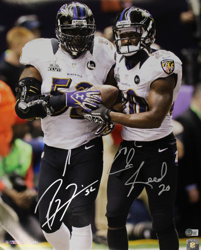Ray Lewis & Ed Reed Autographed Baltimore Ravens 16x20 Photo Beckett