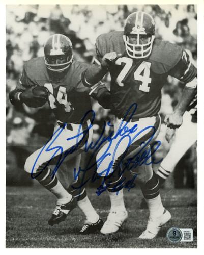 Floyd Little Signed Denver Broncos 8x10 Photo Best Wishes Beckett 45184