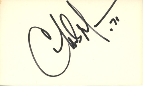 Charles Mann Autographed Washington Redskins Index Card BAS 45383