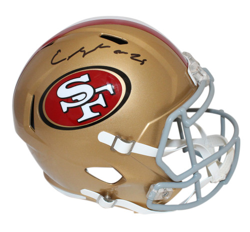 Elijah Mitchell Autographed San Francisco 49ers Speed F/S Helmet Beckett