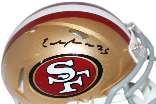Elijah Mitchell Autographed San Francisco 49ers Mini Helmet BAS